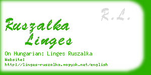 ruszalka linges business card